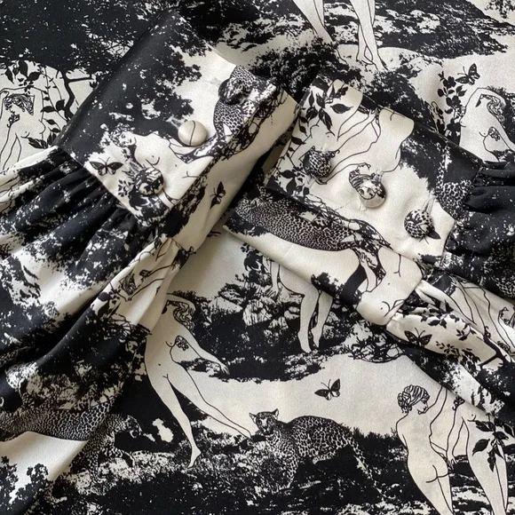 Reformation Maple Dress Elysian 100% Silk Size 0